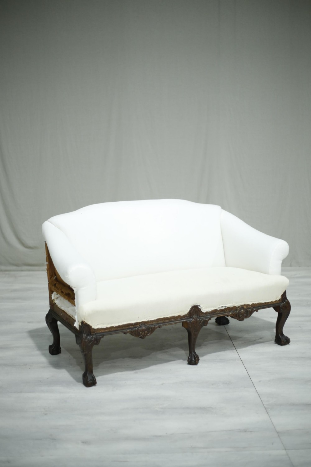Georgian country house sofa with ball & claw feet