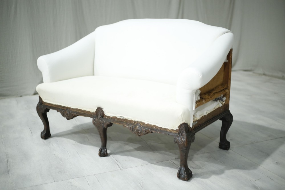 Georgian country house sofa with ball & claw feet View IX