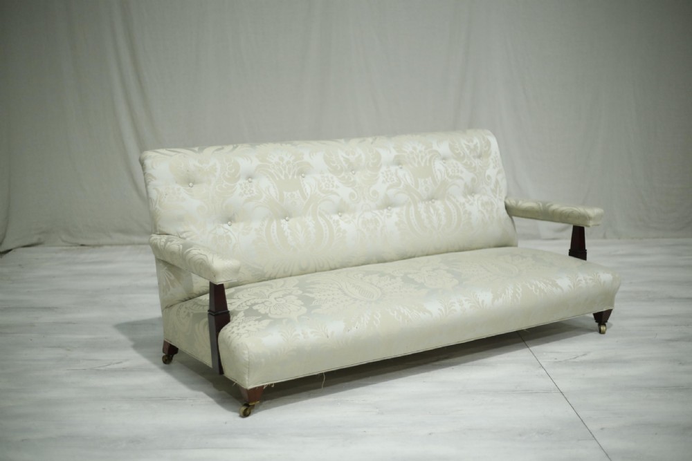 c.1900 Howard and sons style open armed sofa View II