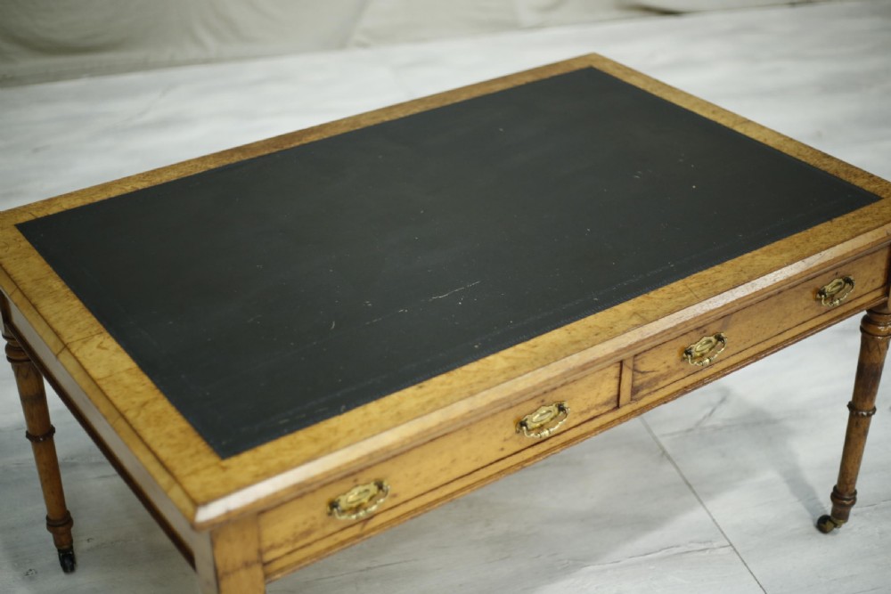 Victorian oak and leather desk by D&H Waddington View V