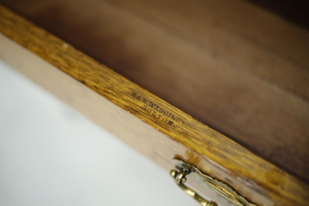 Victorian oak and leather desk by D&H Waddington View X