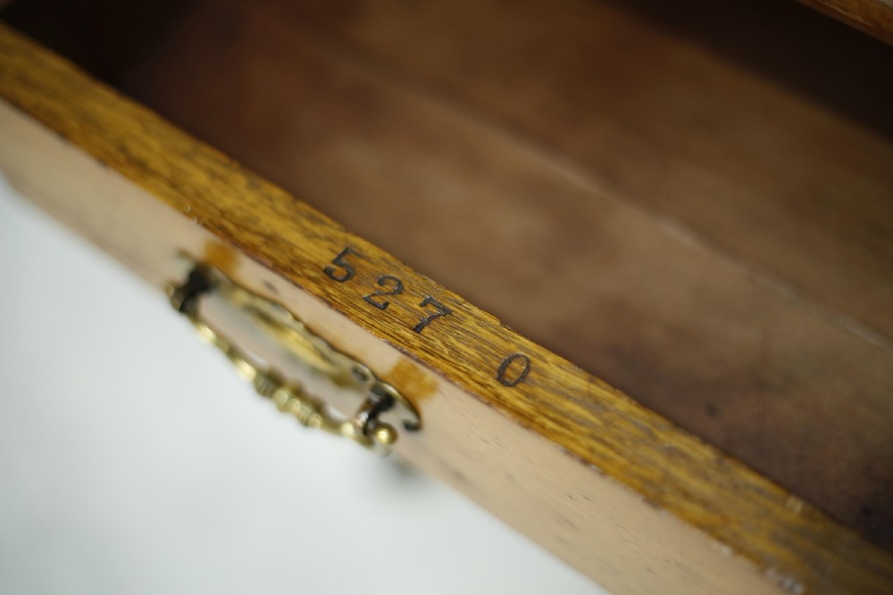 Victorian oak and leather desk by D&H Waddington View XI
