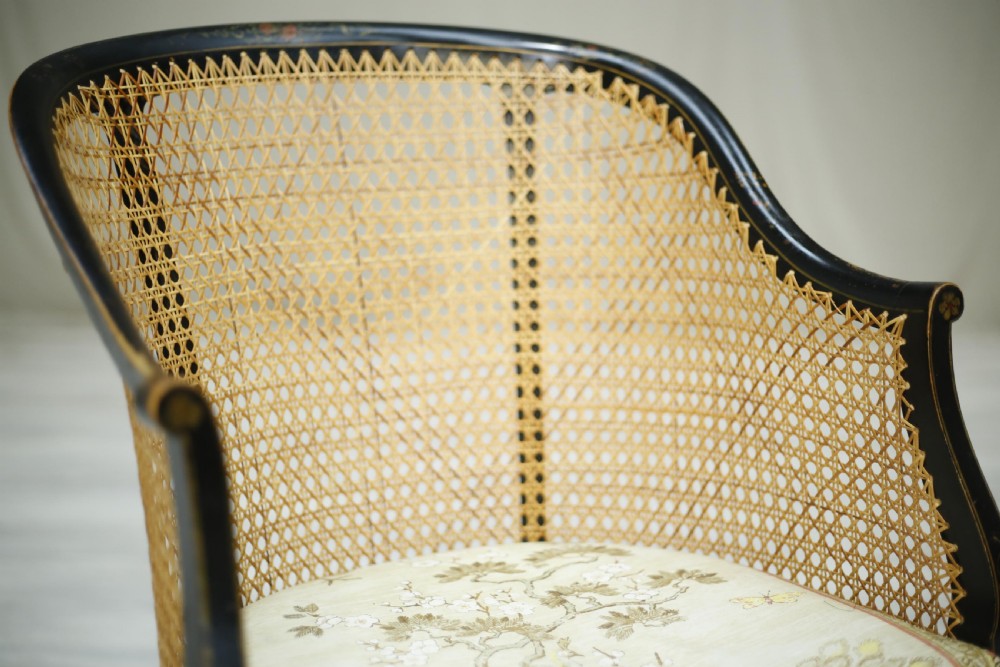 c.1900 Chinoiserie rattan desk chair View IV