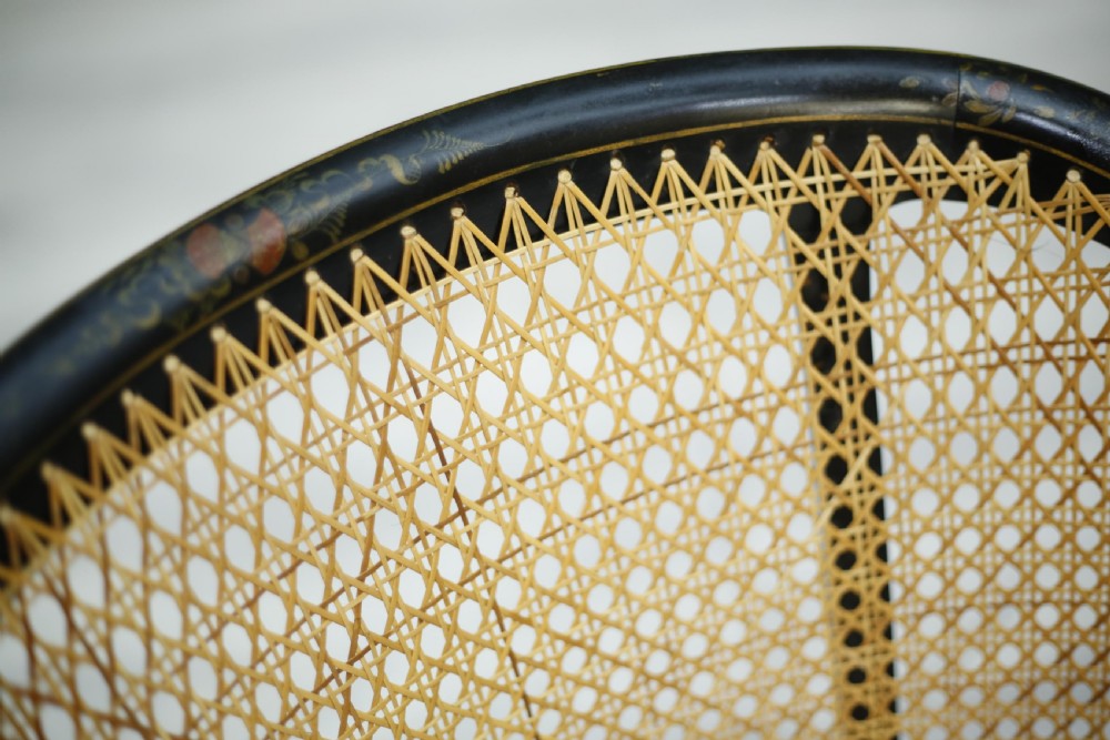 c.1900 Chinoiserie rattan desk chair View V