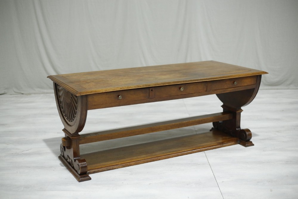 19th century French mahogany drapers table View III