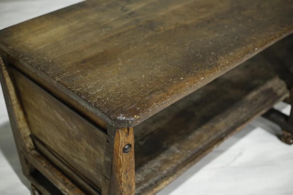 19th century 2.6m oak bakers table View IV