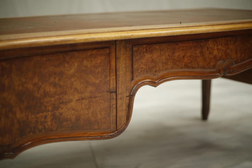 Monumental 19th century burr walnut desk View XIV