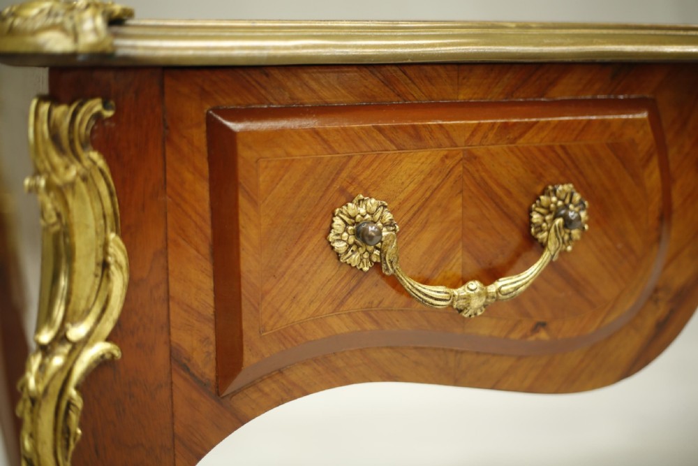 19th century French empire mahogany and leather desk View XI