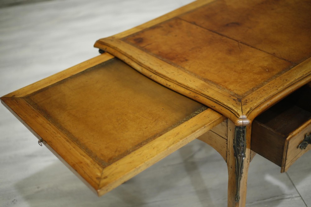 19th century French leather topped desk View IX