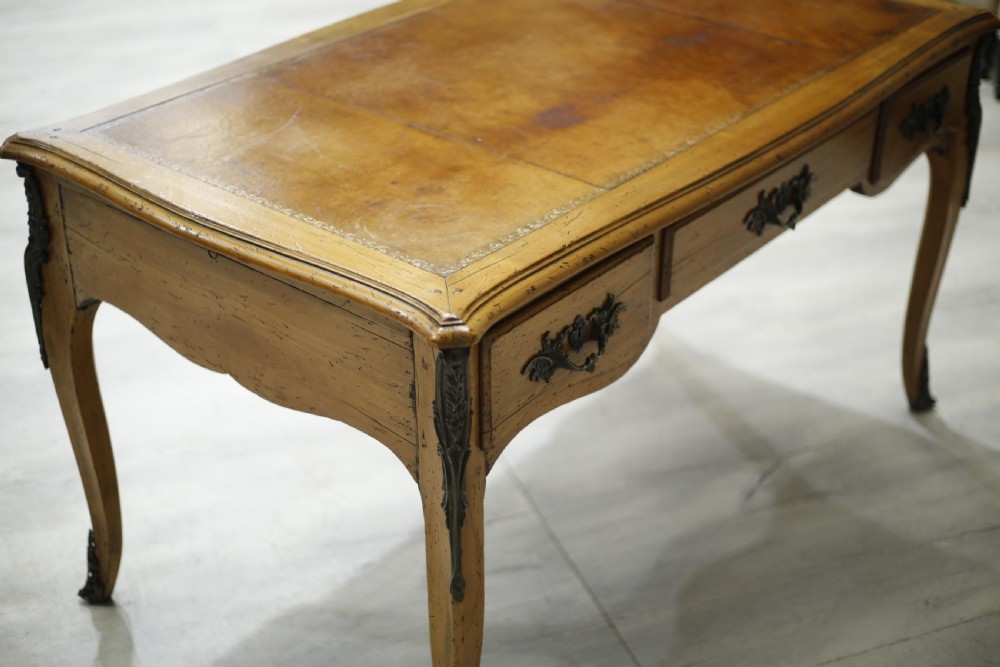 19th century French leather topped desk View X