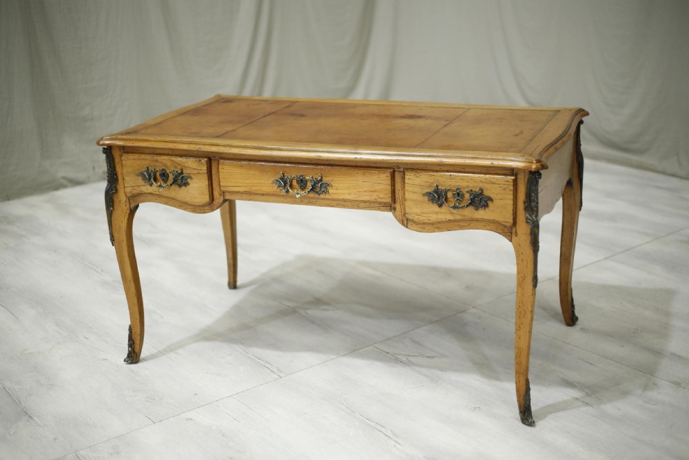 19th century French leather topped desk View XI