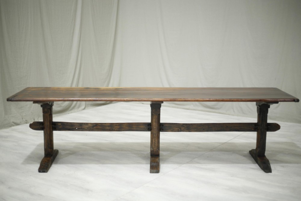 18th century refectory dining table View VIII