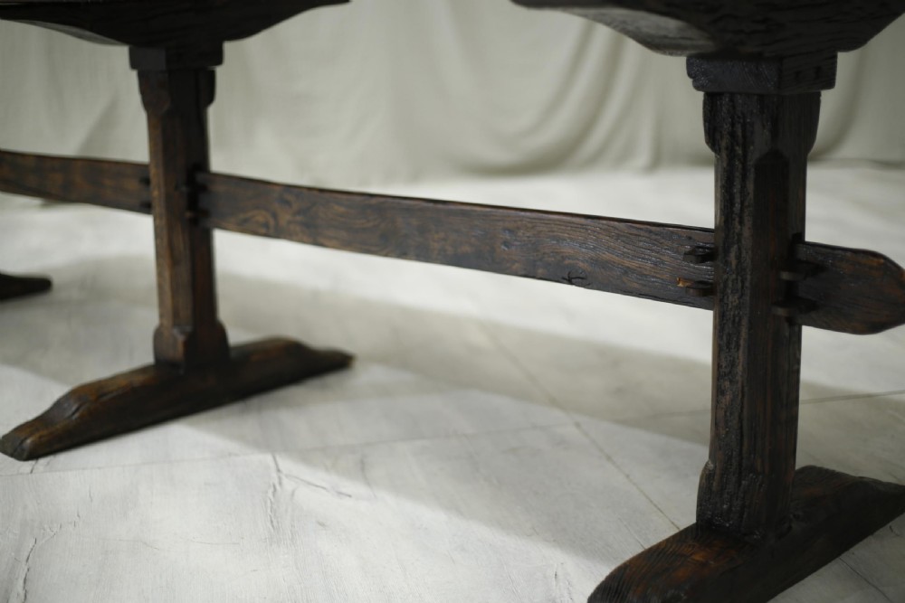18th century refectory dining table View IX