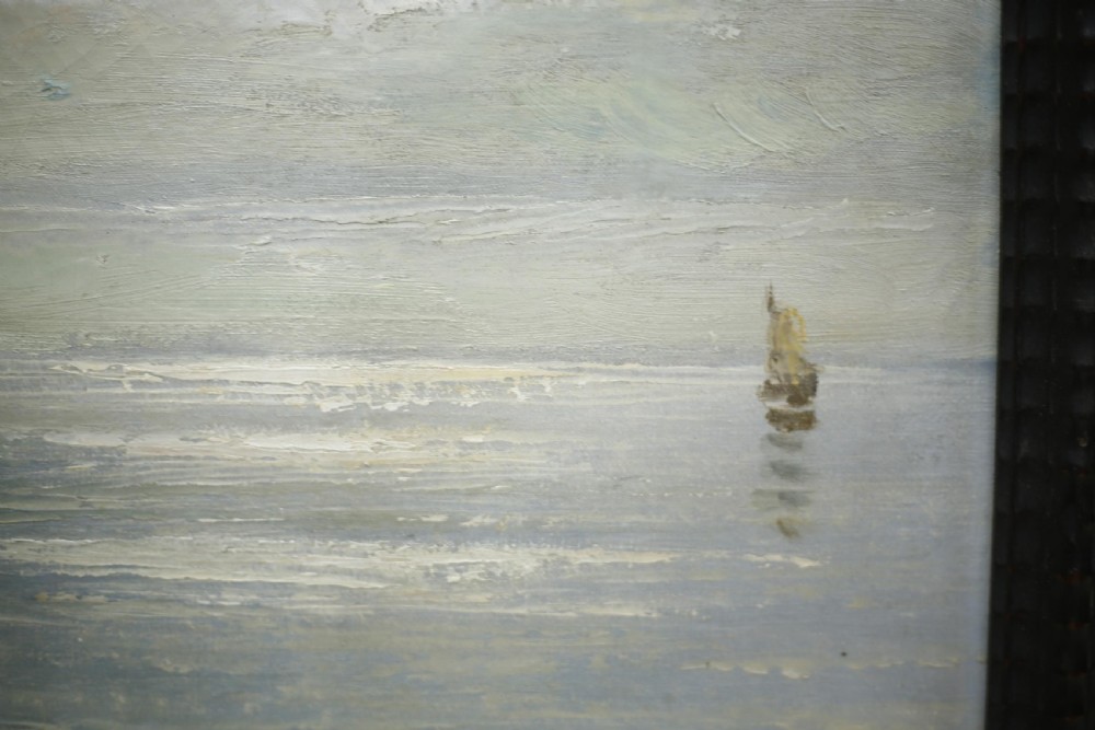 Oil painting of boats by Luigi Clara (1875-1925) View VIII
