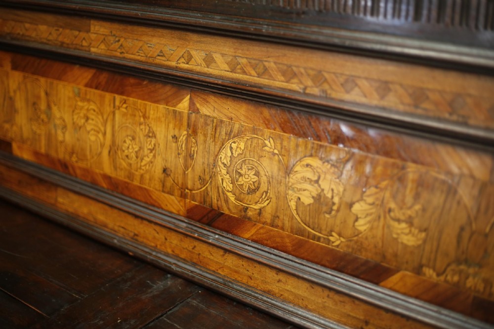 19th century Italian penwork detail hall bench View VI