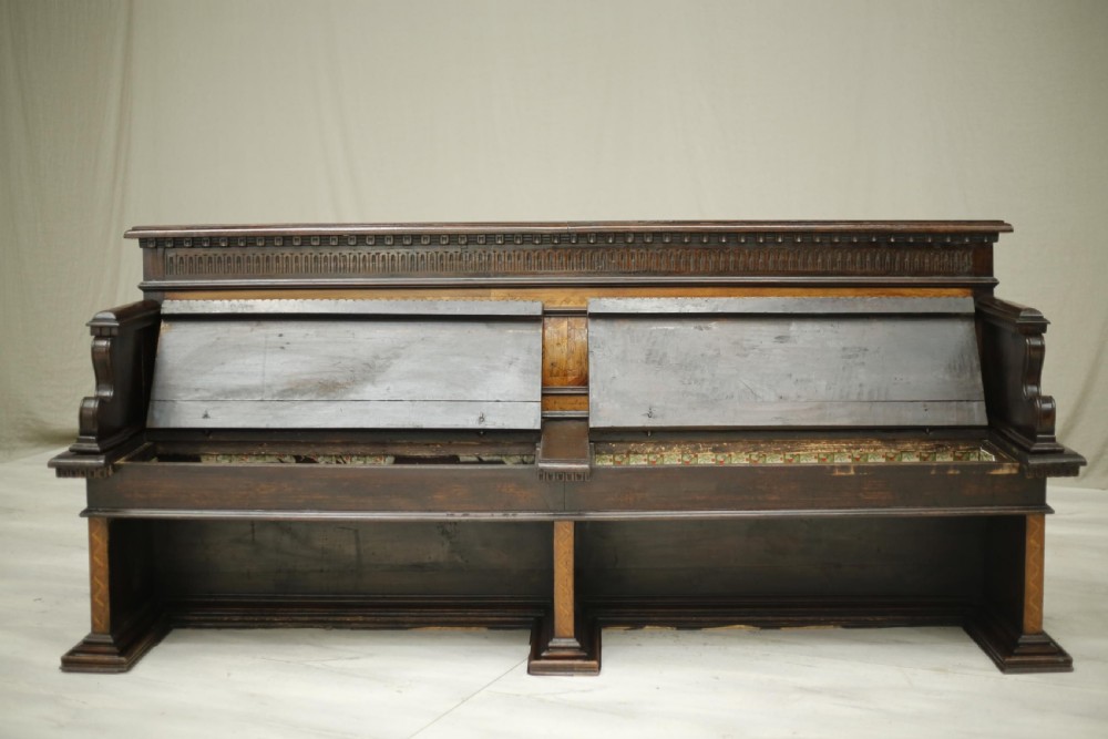 19th century Italian penwork detail hall bench View XIV