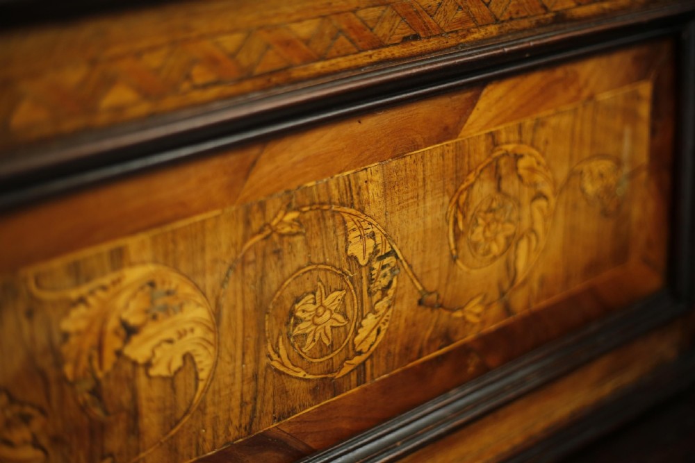 19th century Italian penwork detail hall bench View XVI