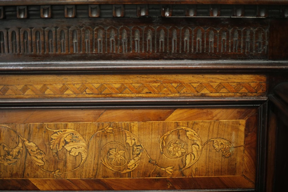 19th century Italian penwork detail hall bench View XVII