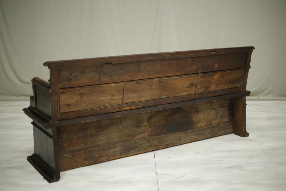 19th century Italian penwork detail hall bench View XIX