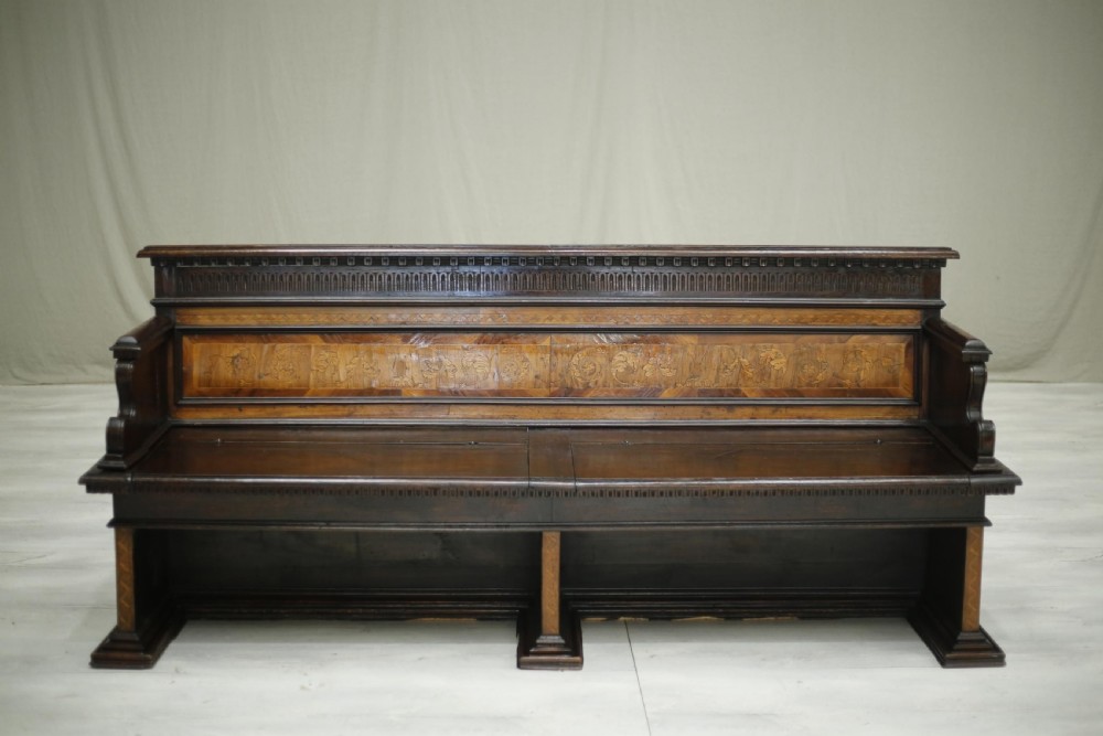 19th century Italian penwork detail hall bench View XX