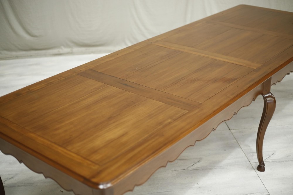 3m 20th century dining table with cabriole legs View V