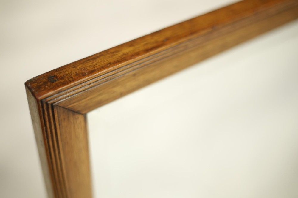 20th century oak tailors mirror with reeded detail View IV
