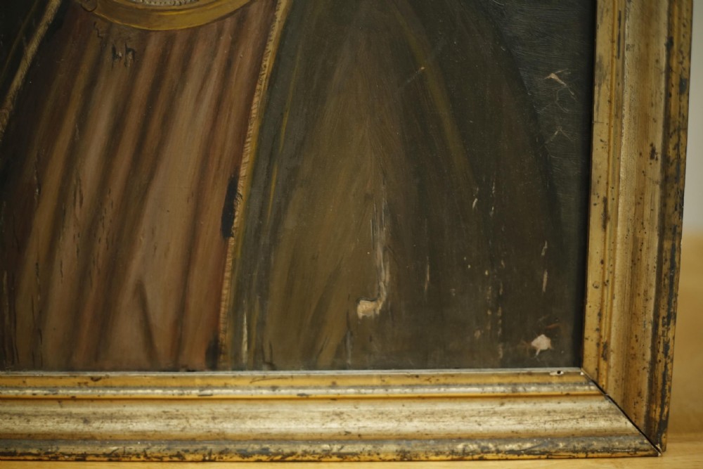 Italian 19th century Oil on board of a Saint View VII