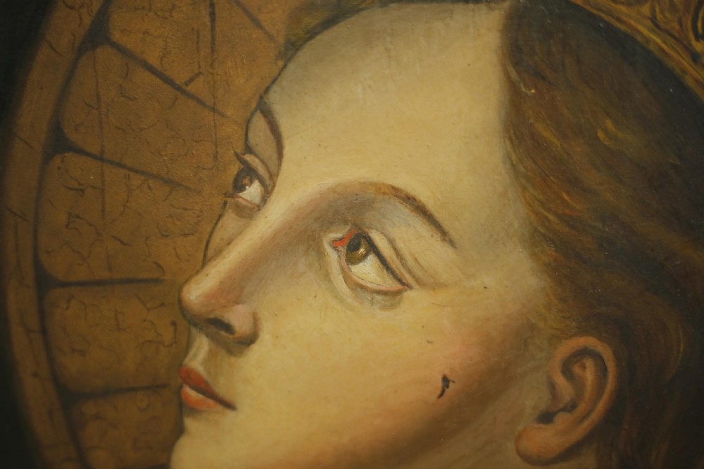 Italian 19th century Oil on board of a Saint View VIII
