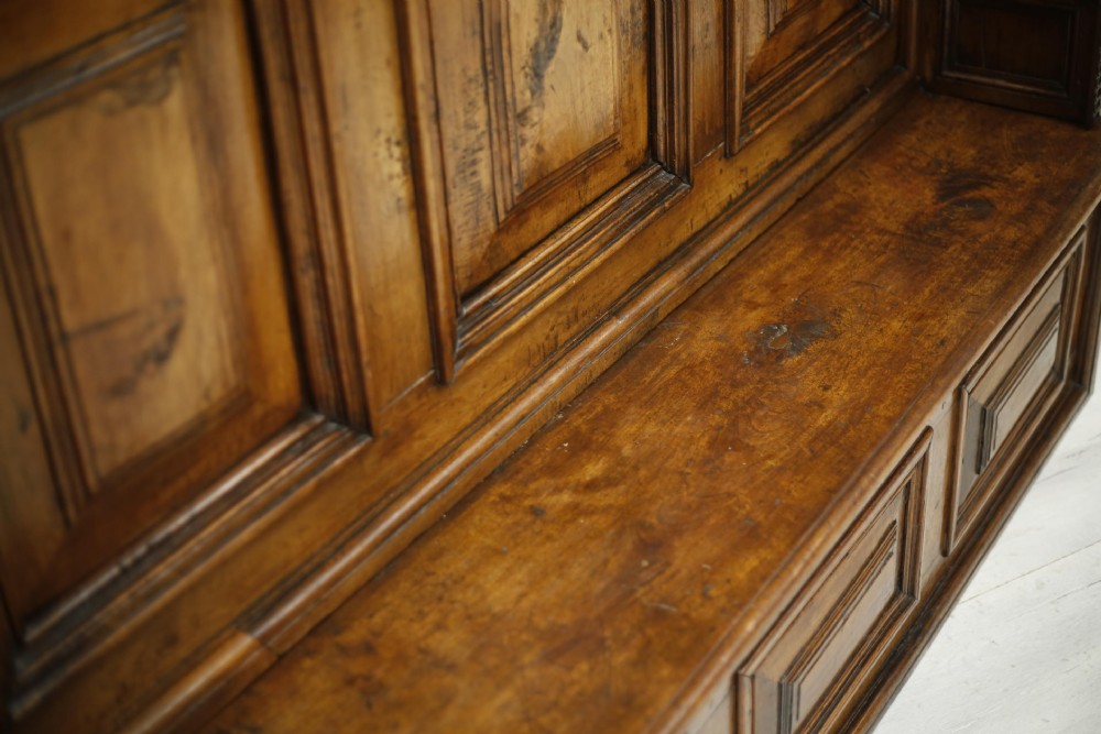 19th century Italian panelled hall bench View V