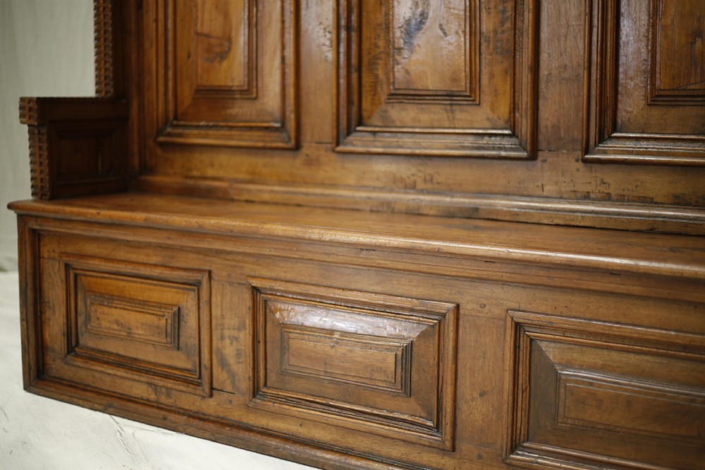 19th century Italian panelled hall bench View IX