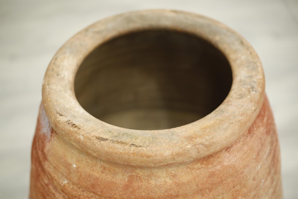 Early 20th century Spanish olive pot- Red View VI