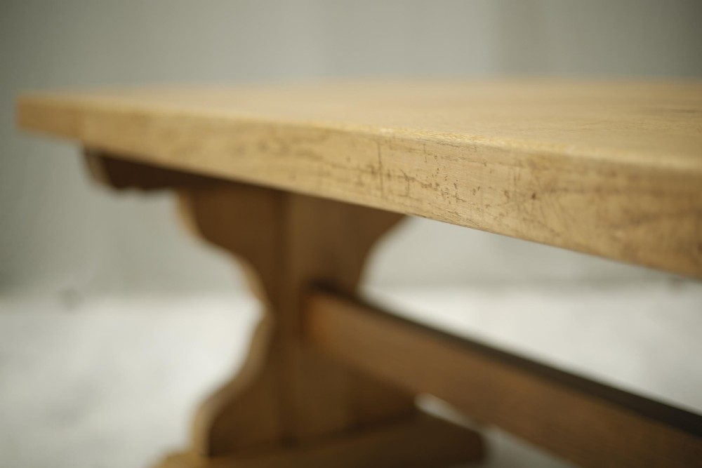 19th century Oak refectory dining table View XI