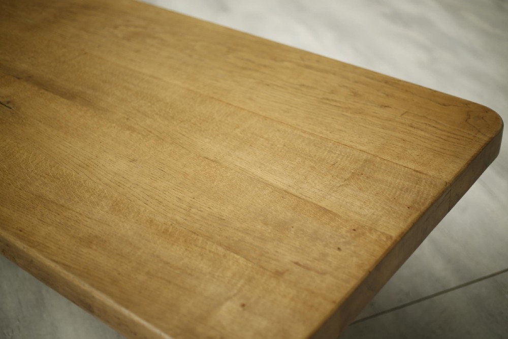 19th century Oak refectory dining table View XV