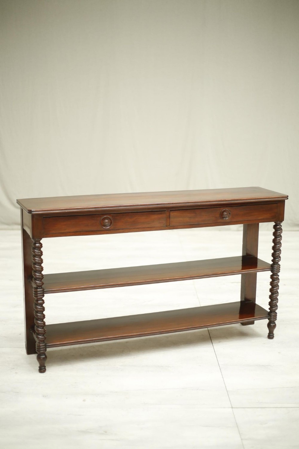 Victorian mahogany tiered console table