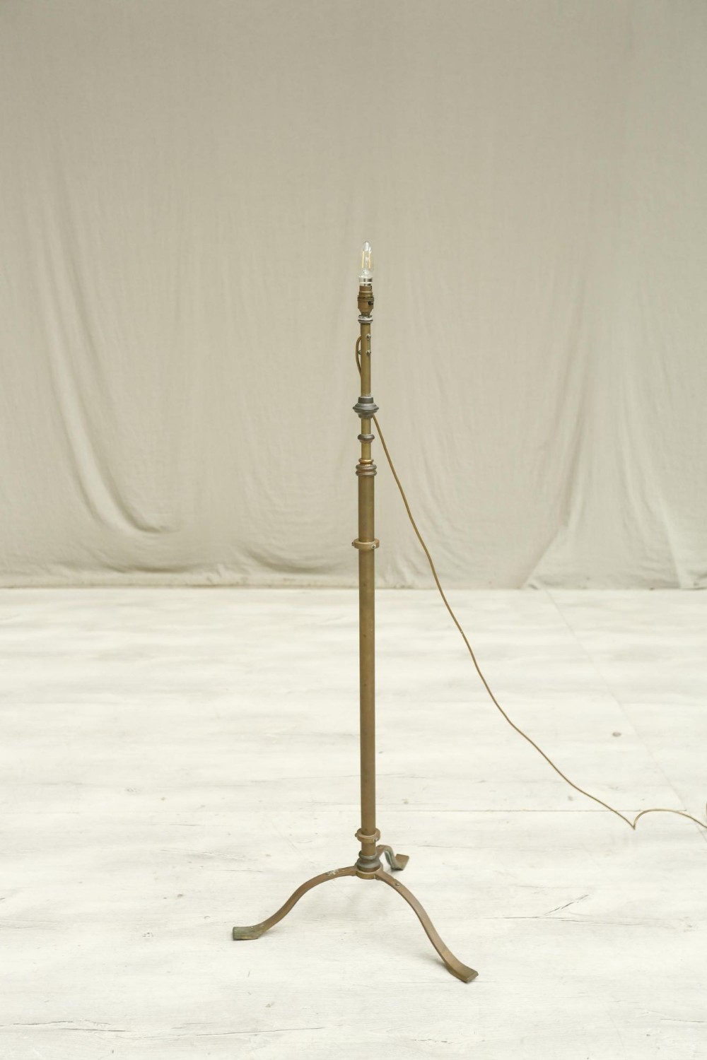 Arts and crafts adjustable brass floor lamp