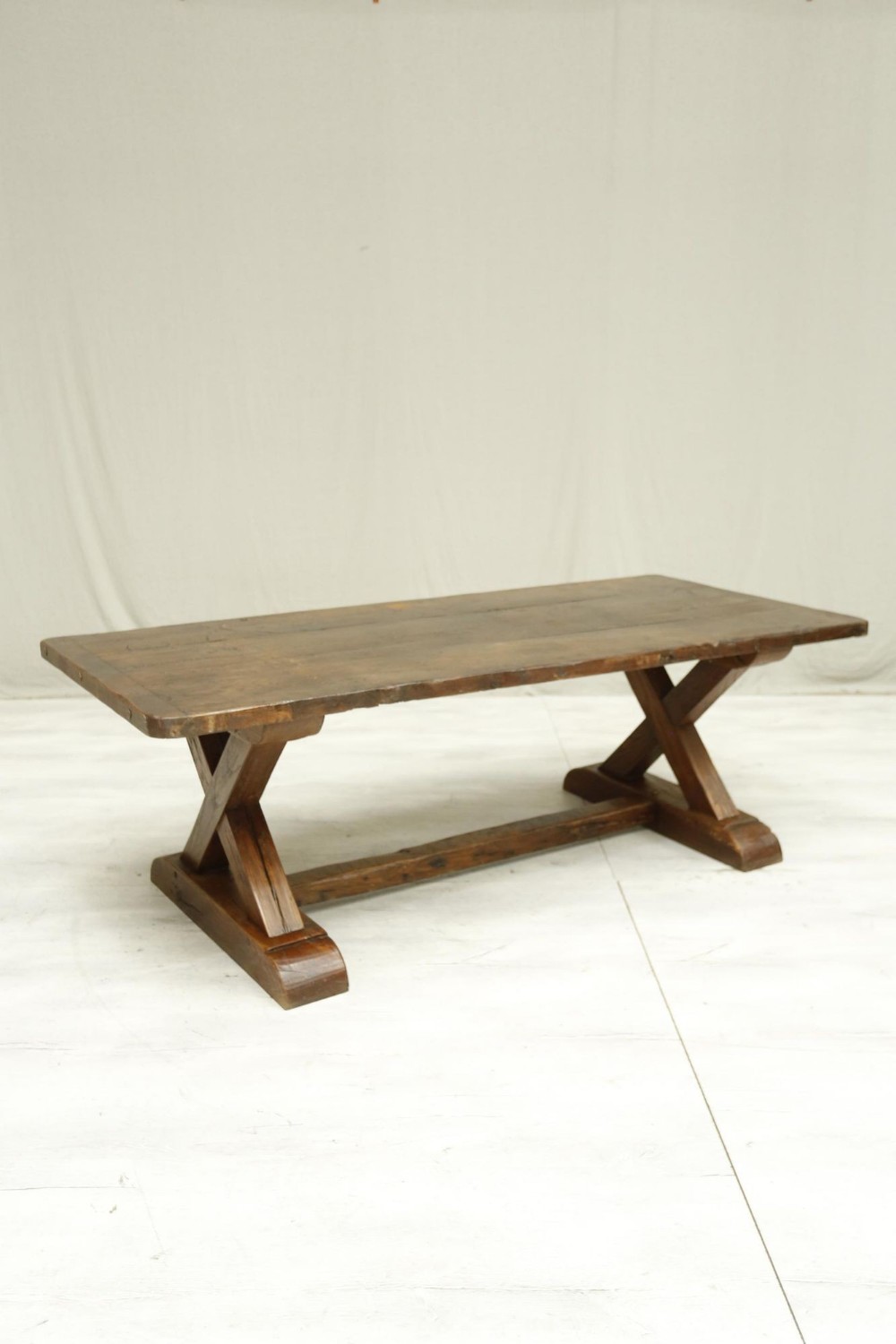 Early 20th century Oak x frame dining table