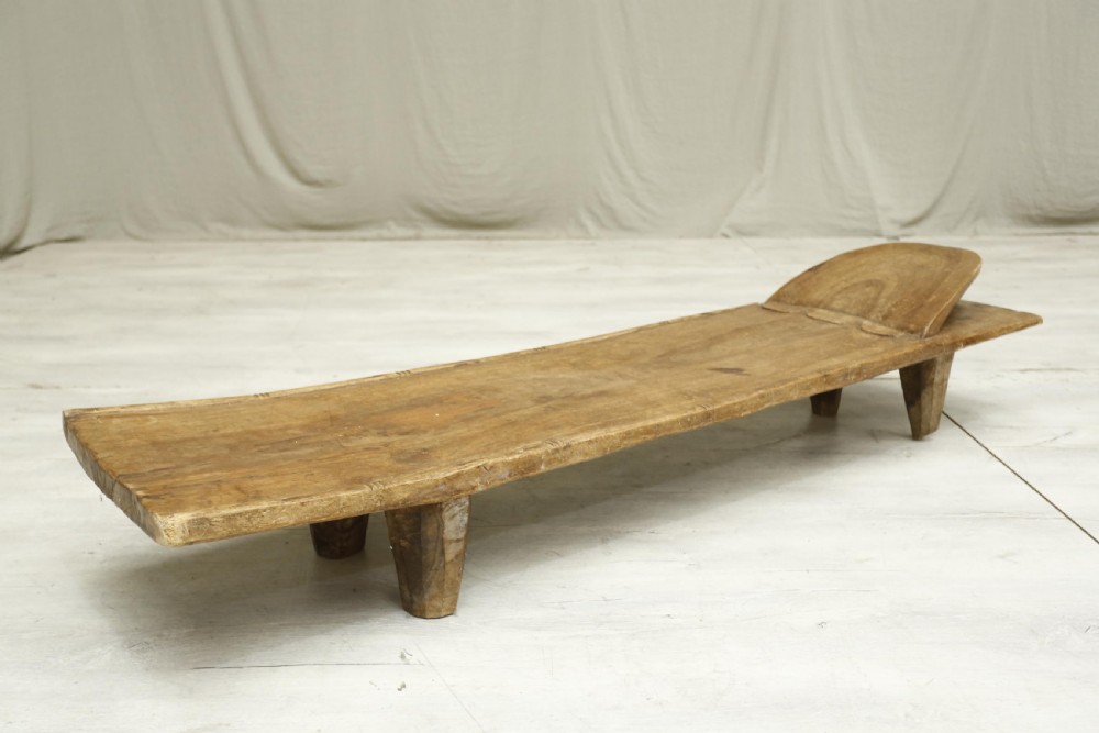 African Iroko Wood Senufo Bed coffee table View II