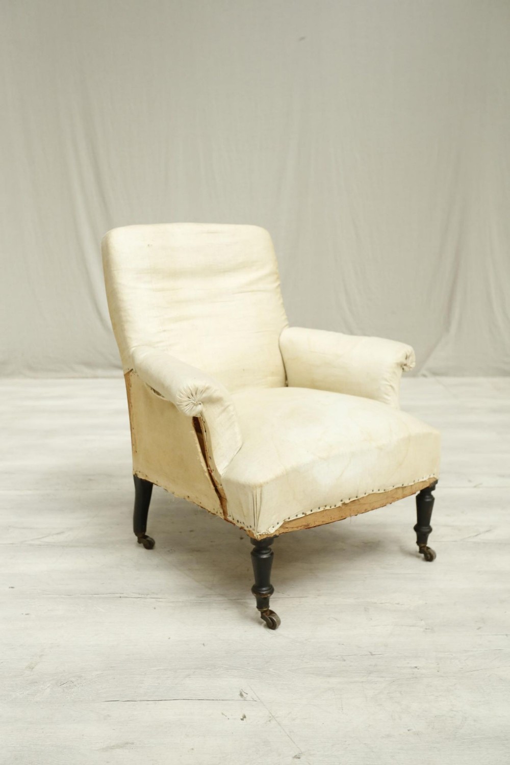 Single Napoleon III Square backed armchair- Soft
