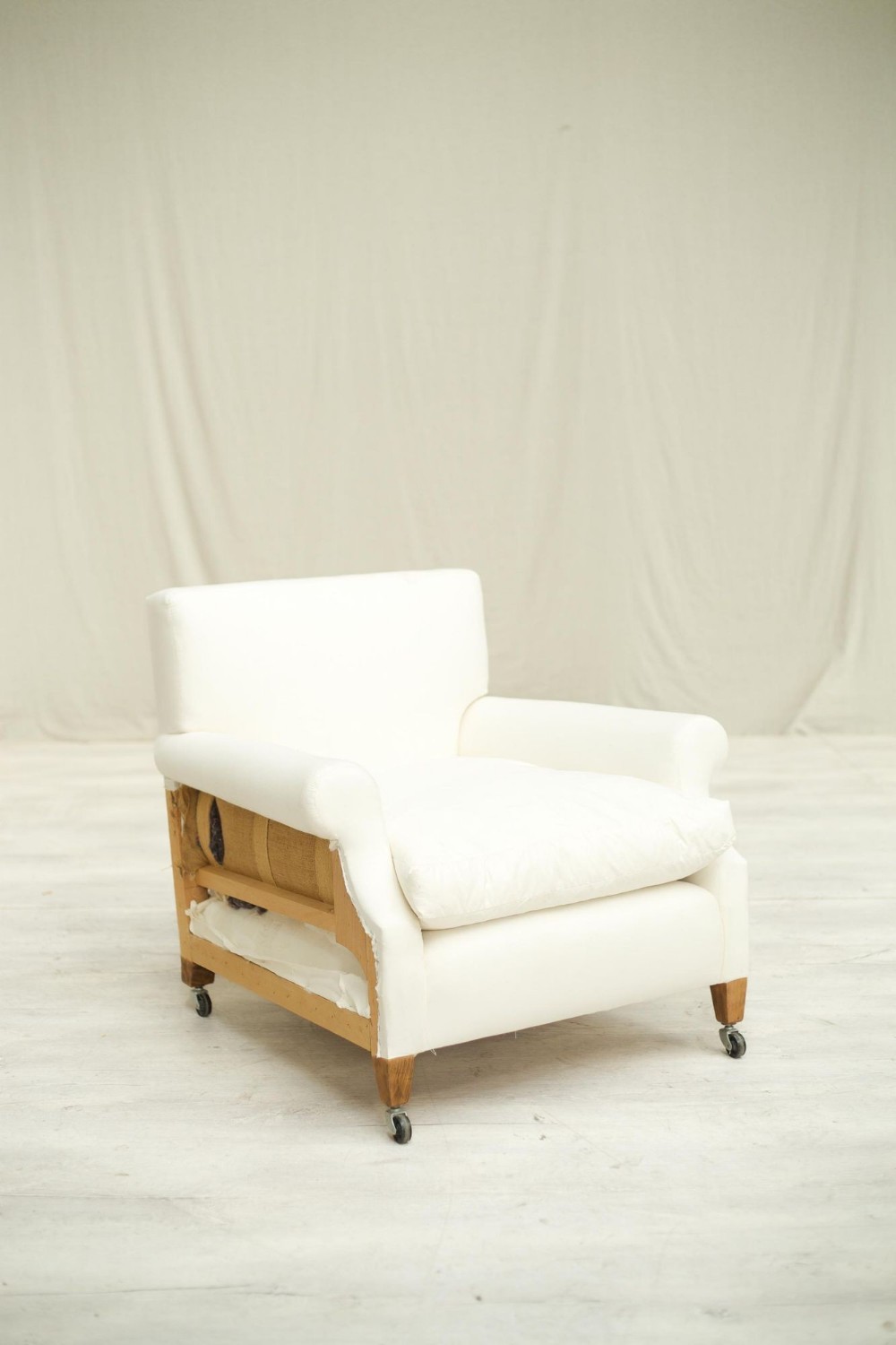 20th century deep seated country house armchair