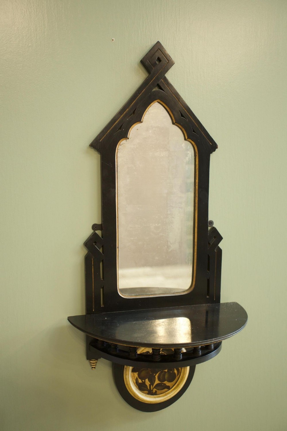 Aesthetic movement mirror with painted decoration