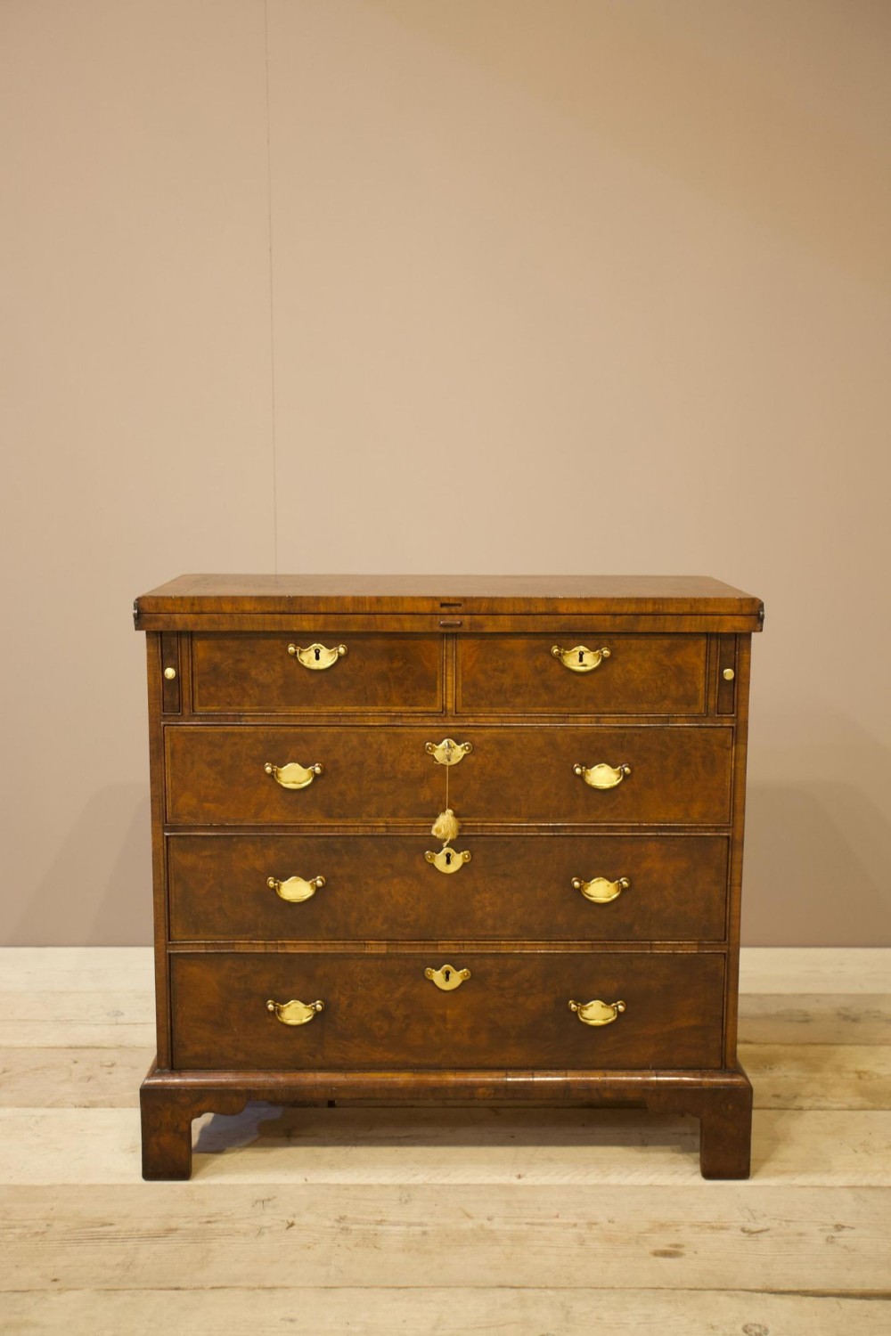 19th century chest of drawers with fold over top