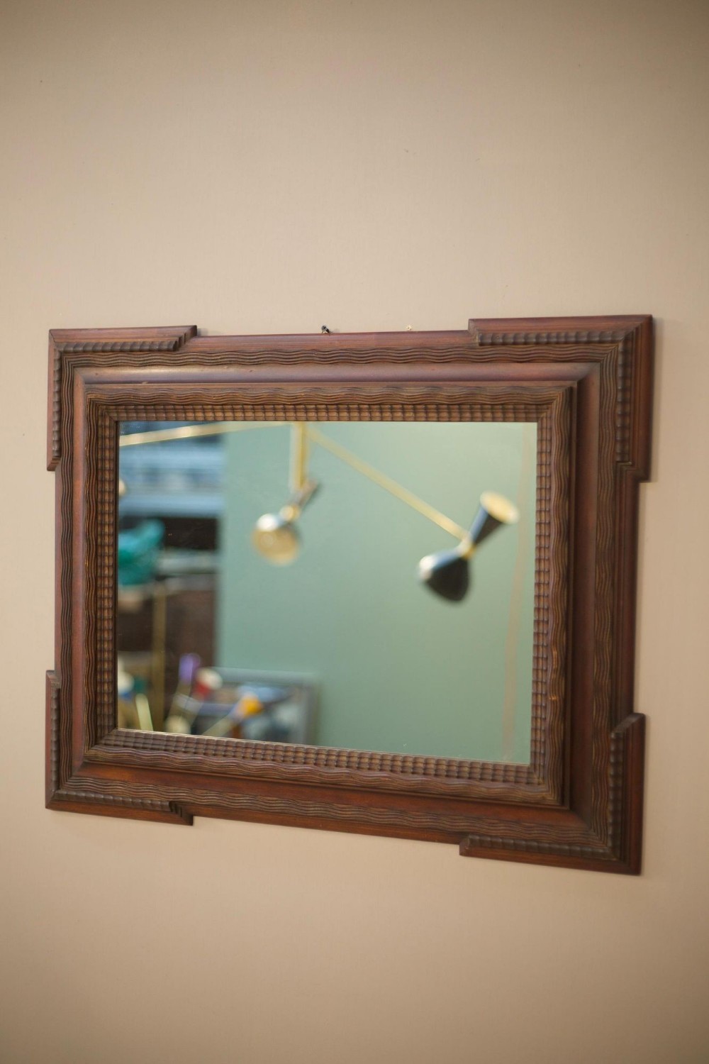 19th century Deep red Italian Mirror No2