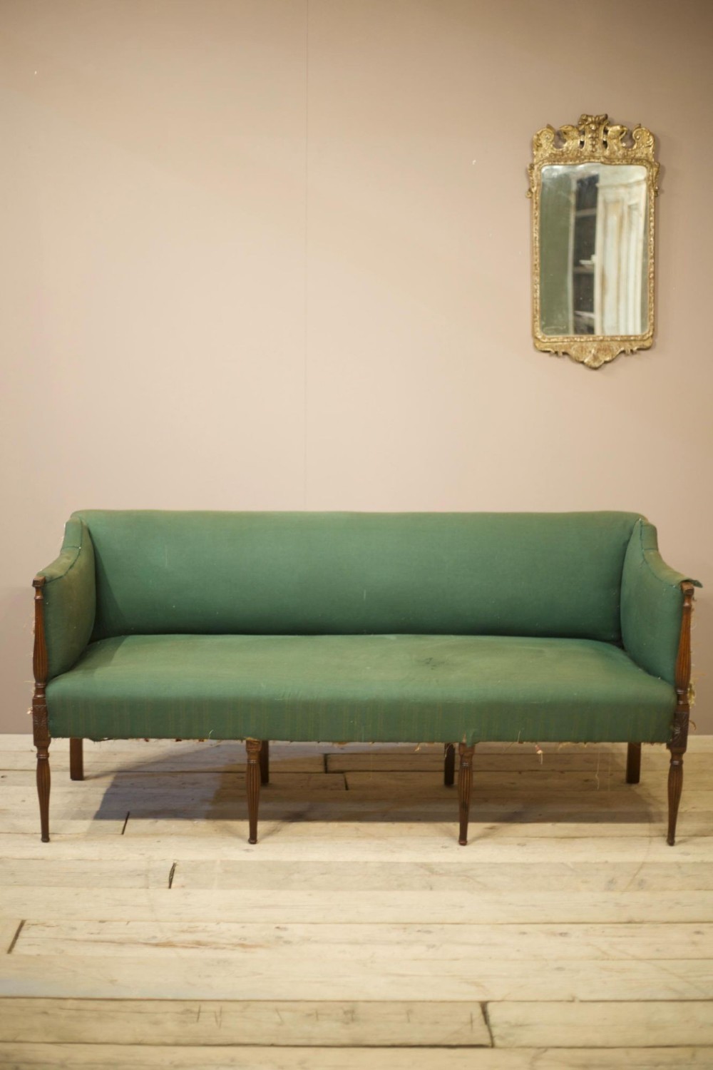 Late Regency square sided country house sofa