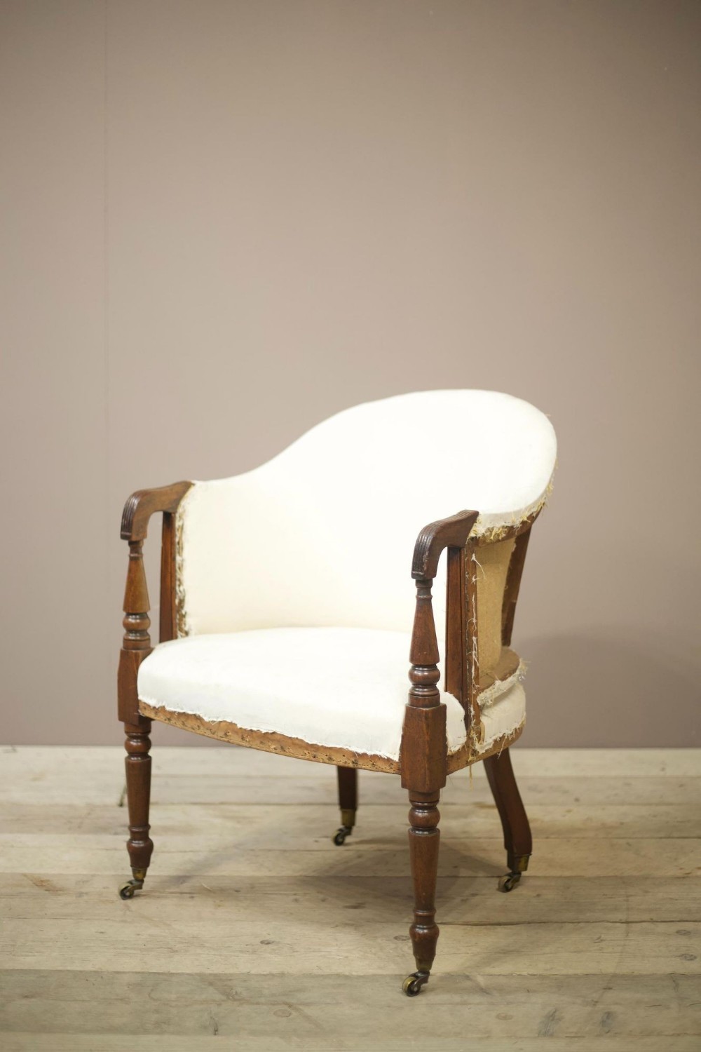 Georgian mahogany framed desk chair