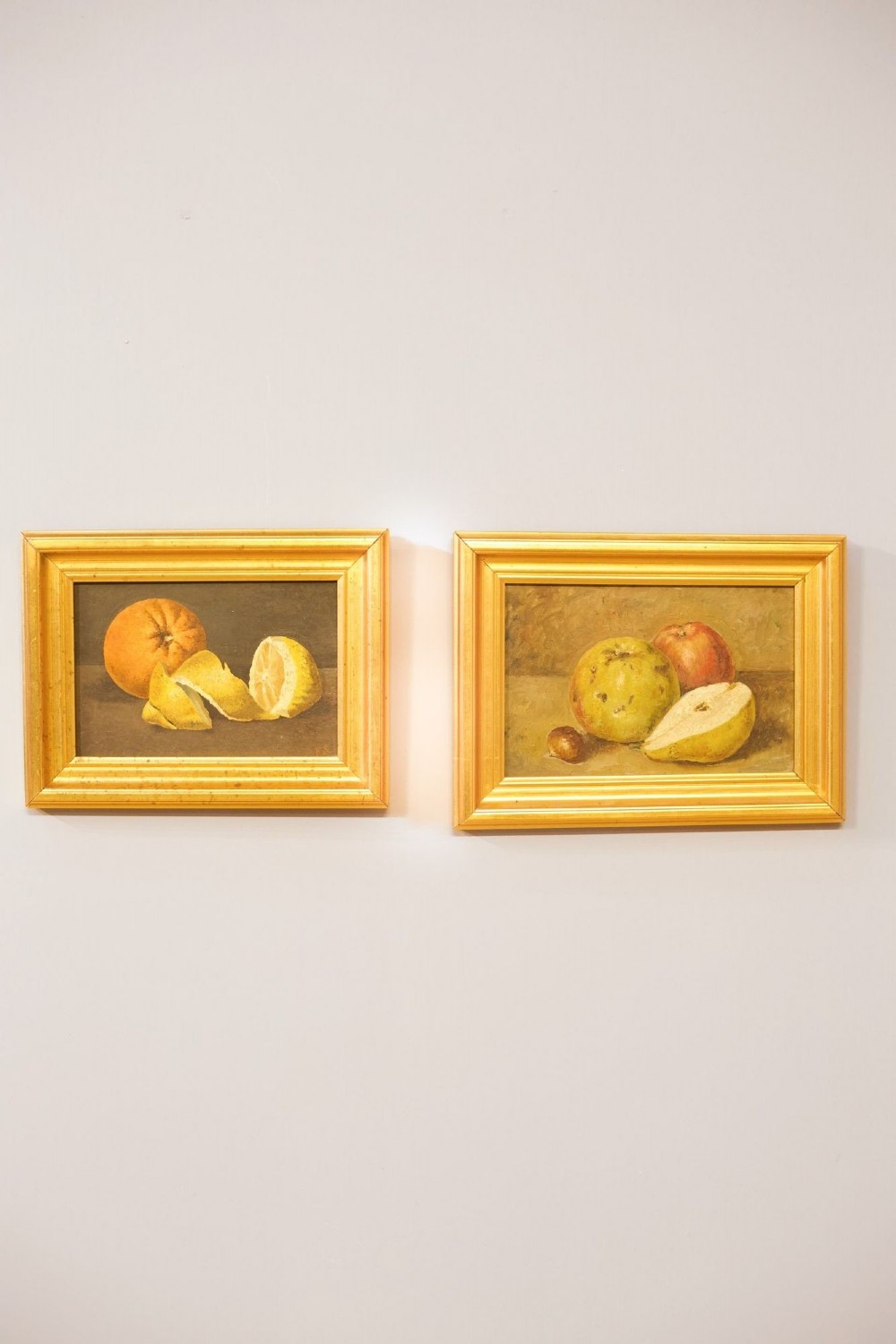 Two 19th century fruit oil on board paintings
