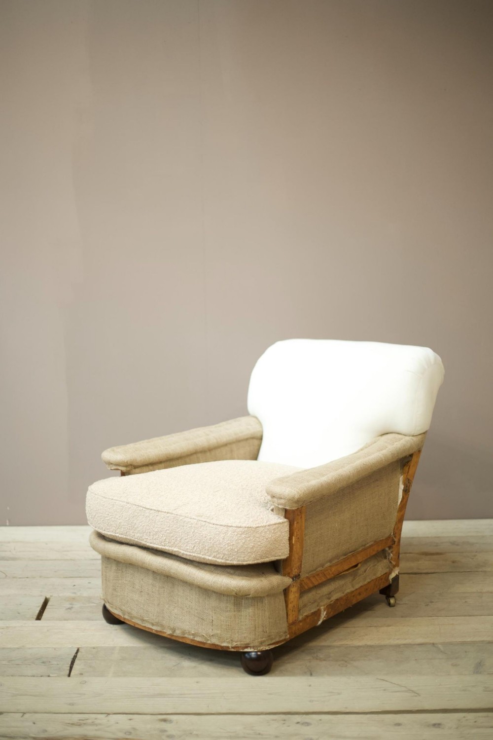 Antique Deconstructed Victorian deep seated armchair
