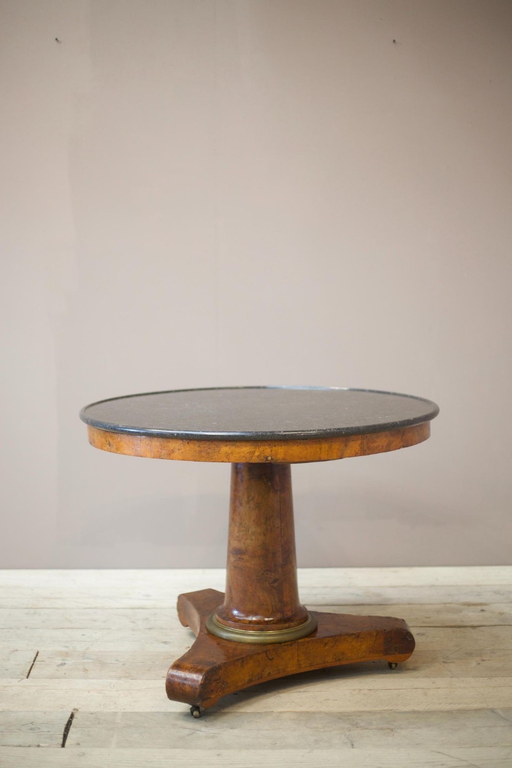 19th century French Empire marble Gueridon table