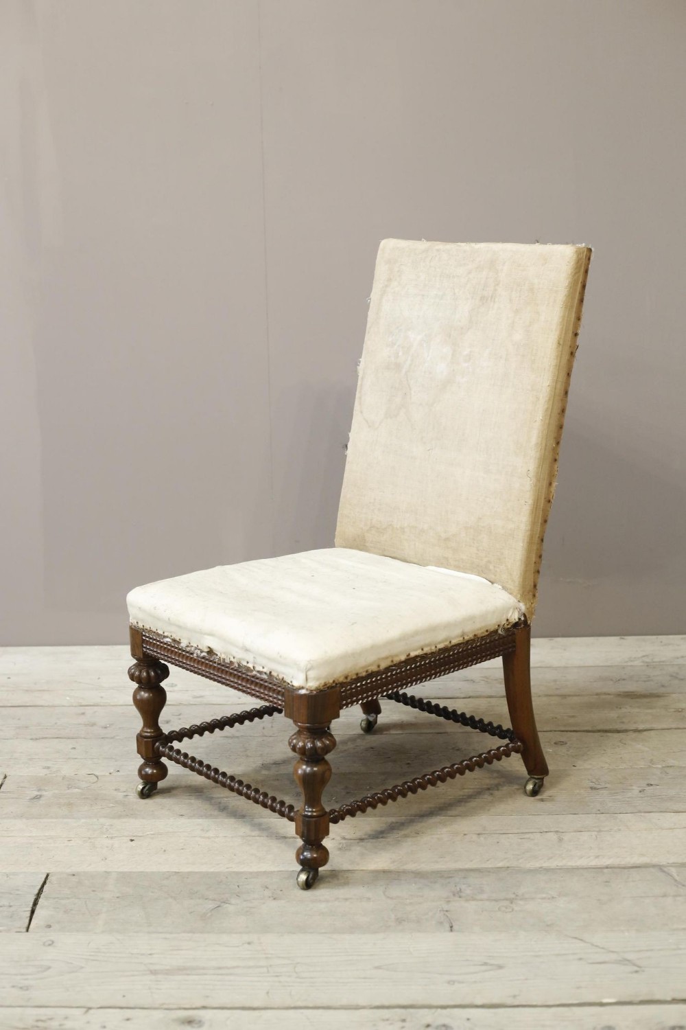 Large Regency rosewood slipper chair