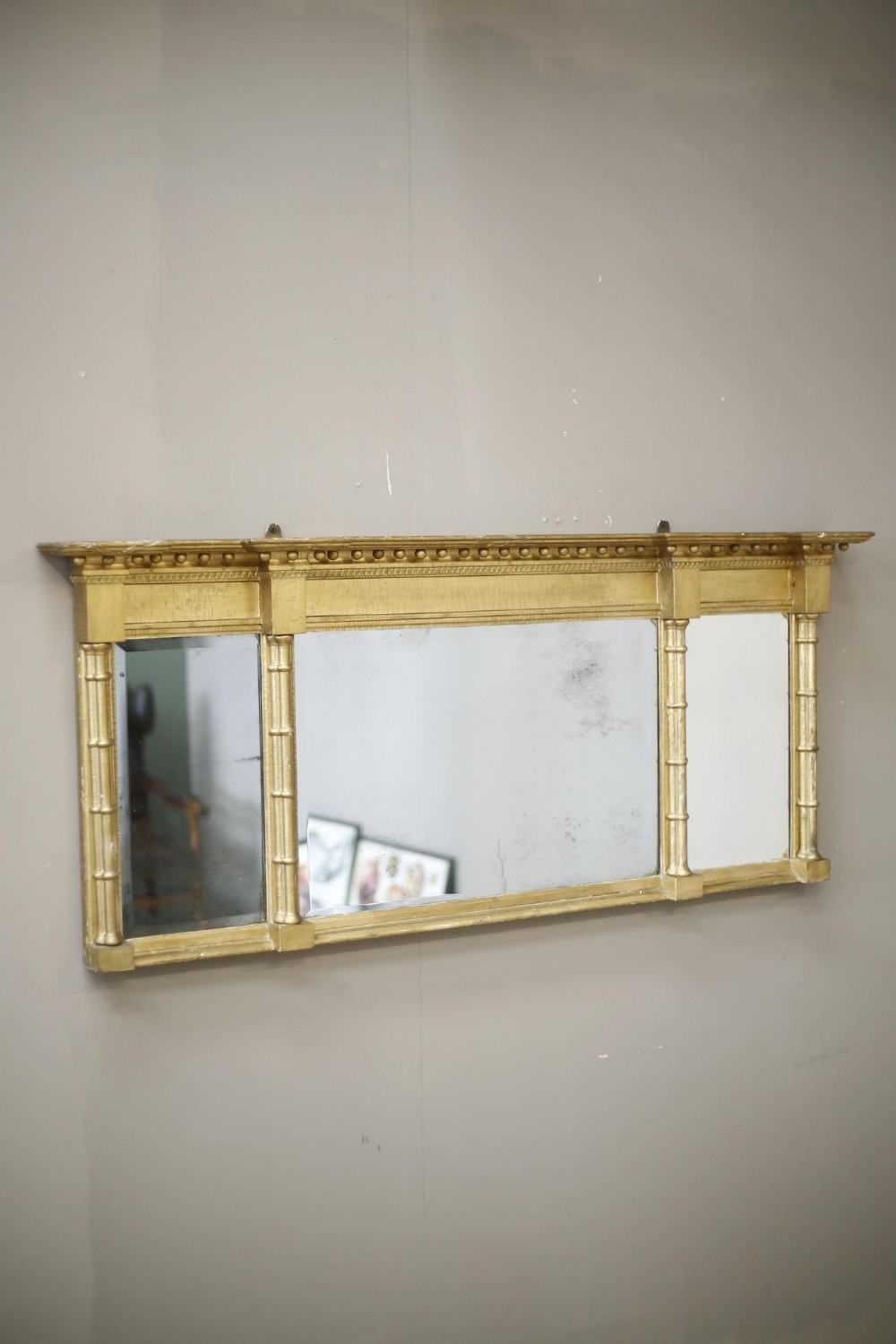 English Regency period gilt overmantel mirror