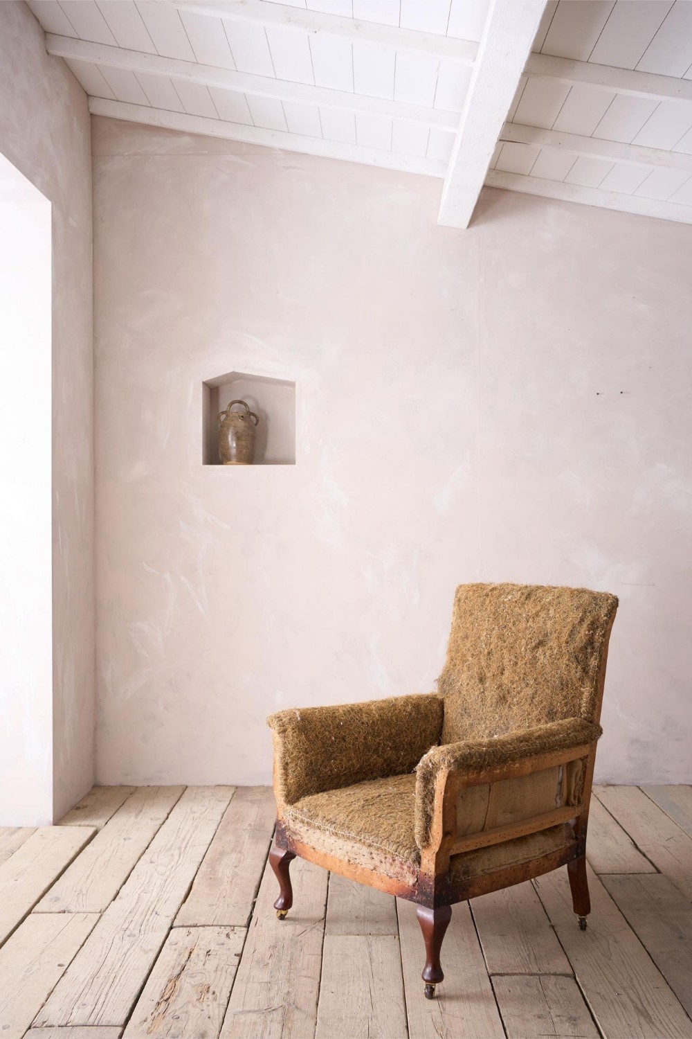 English Edwardian square back armchair